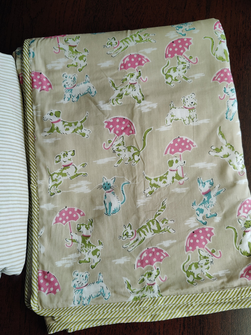 REVERSIBLE MULMUL DOHAR - 60 by 90 Inches