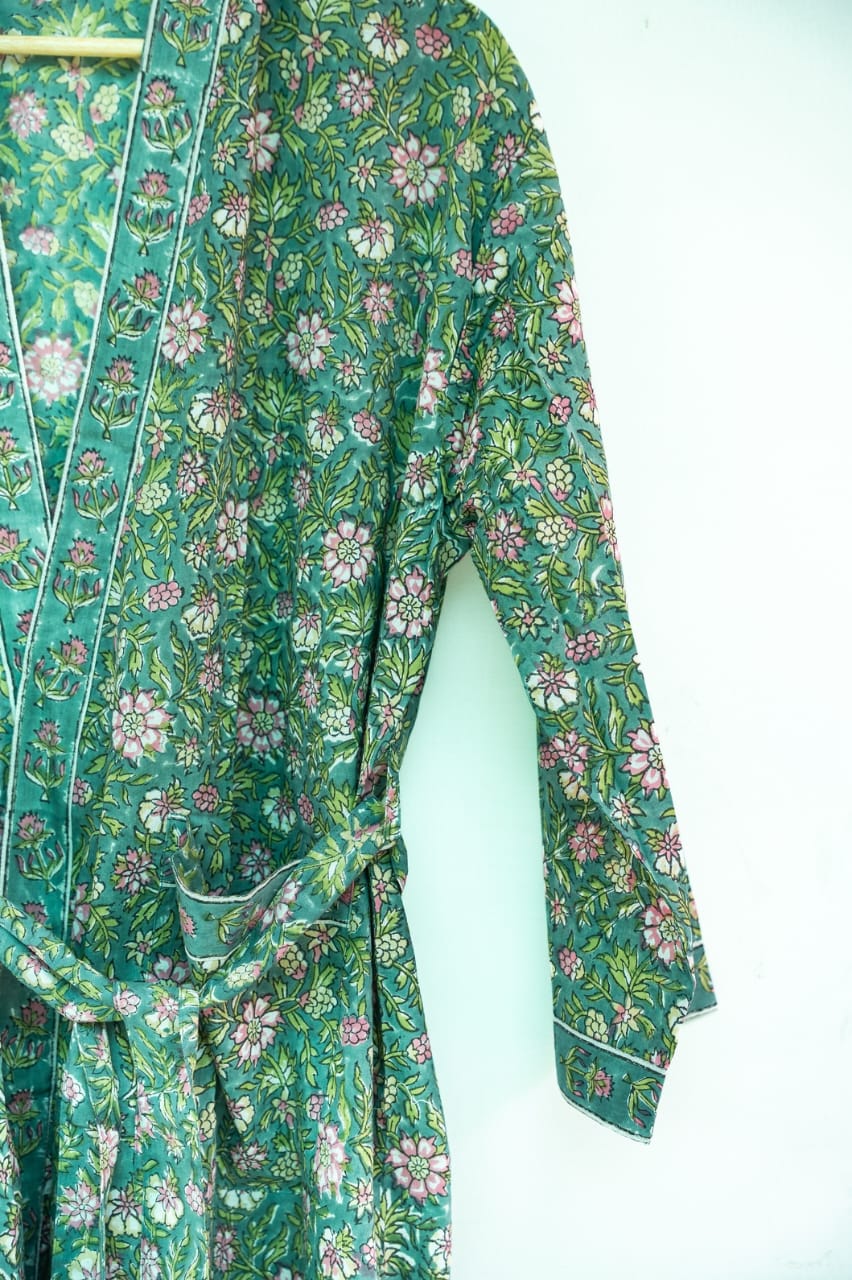 HAND BLOCK PRINTED COTTON KIMONOS