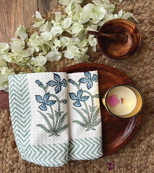 MULTI BOOTA HANDBLOCK PRINTED BODY / HAND TOWEL / NAPKIN