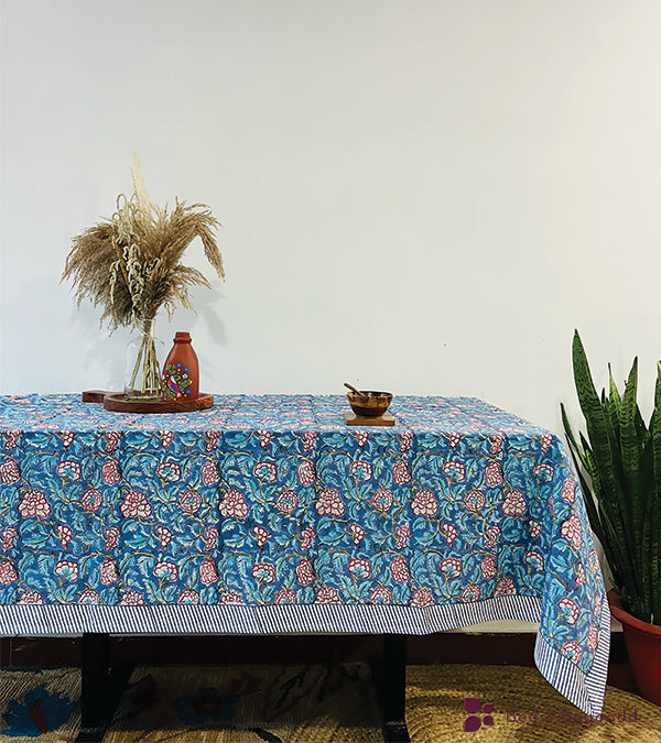 HANDBLOCK PRINTED SEATER TABLECLOTH