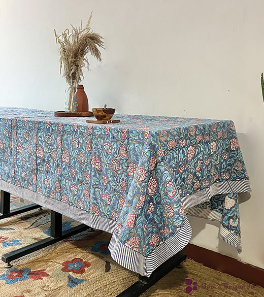 HANDBLOCK PRINTED SEATER TABLECLOTH