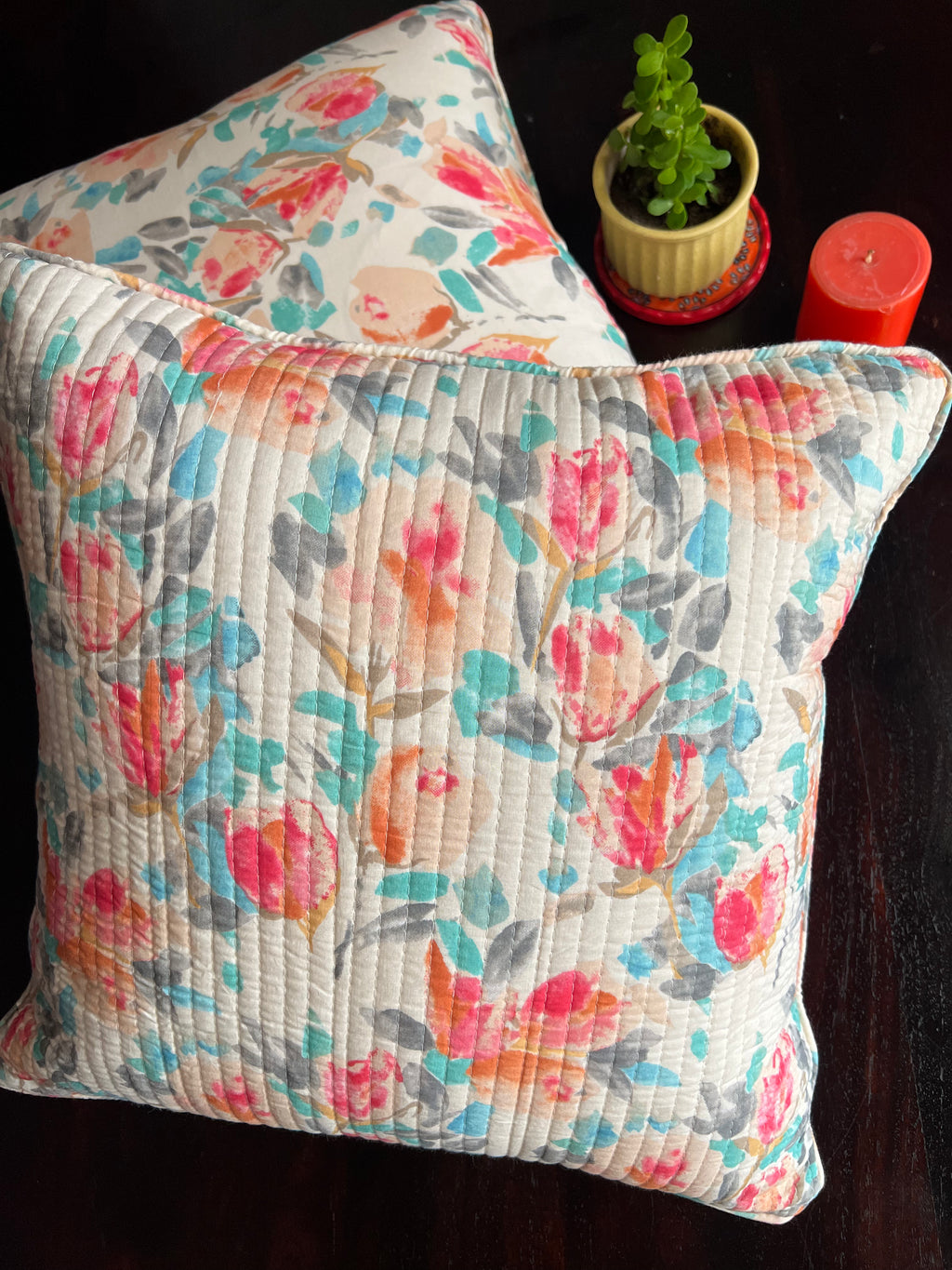 KANAK - SINGLE PIECE QUILTED 16 BY 16 INCHES CUSHION