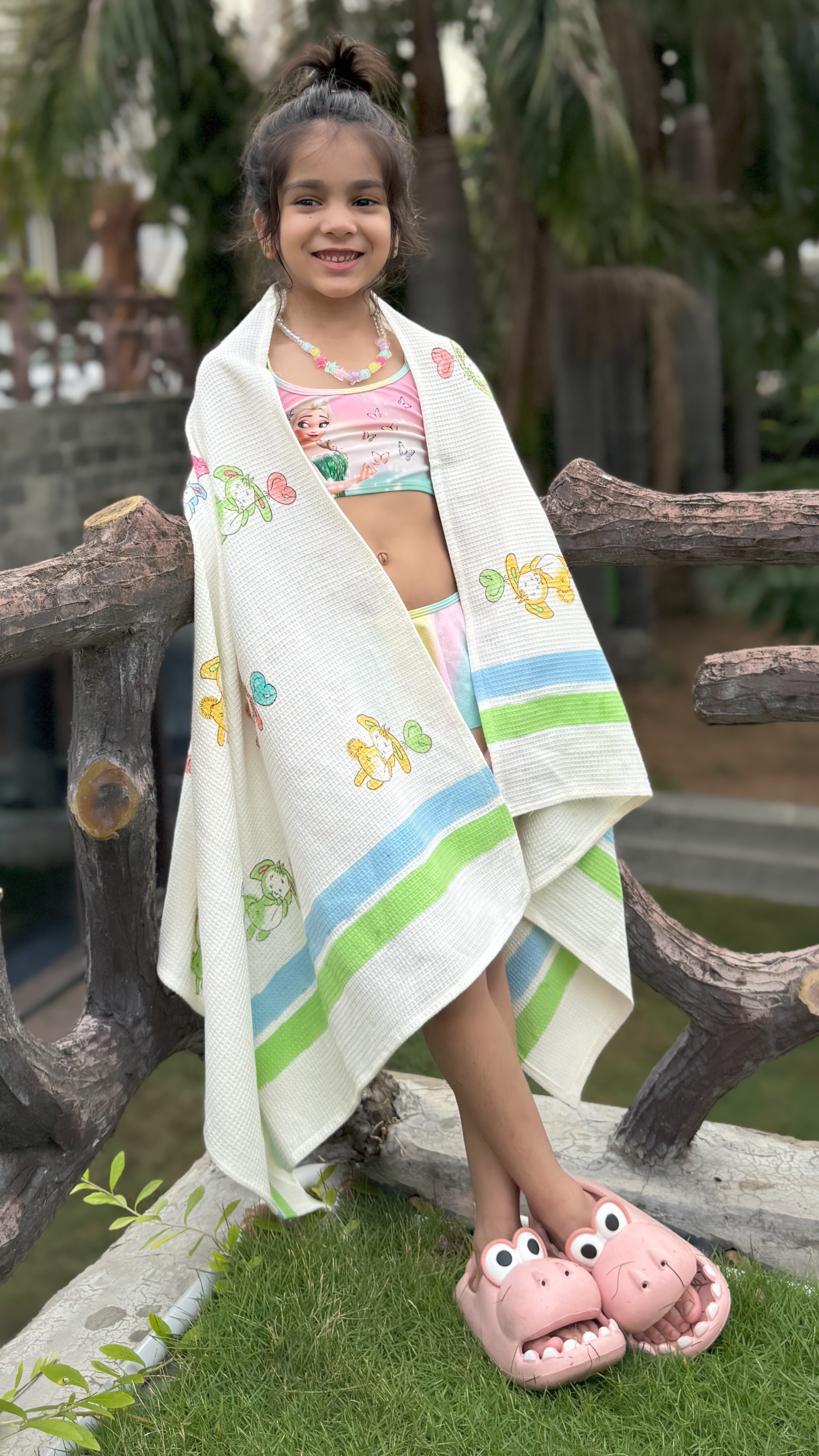 HAND BLOCK PRINTED KIDS BATH TOWEL