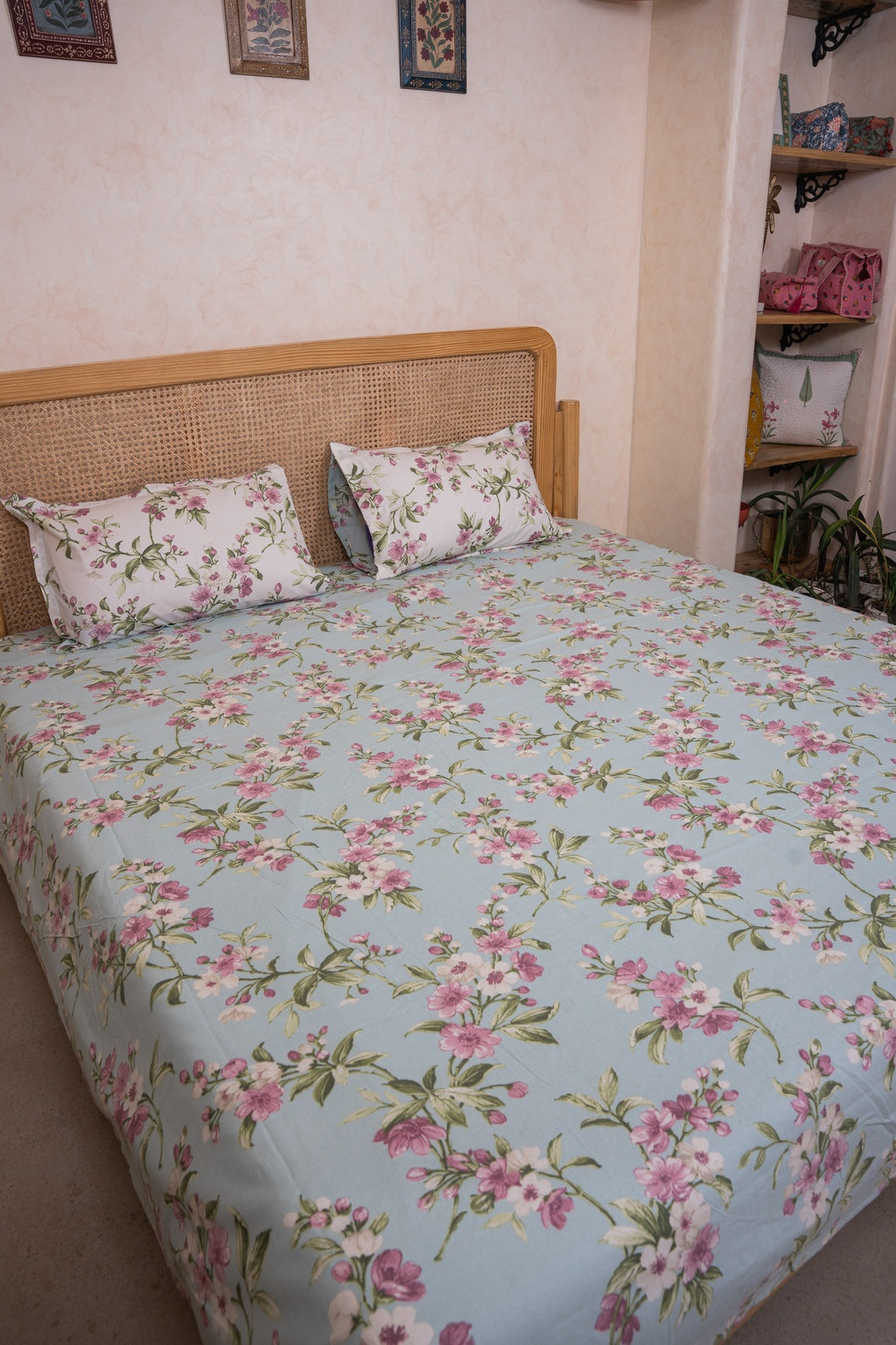 RANGMAHAL PURE COTTON BEDSHEET WITH TWO PILLOW CASES