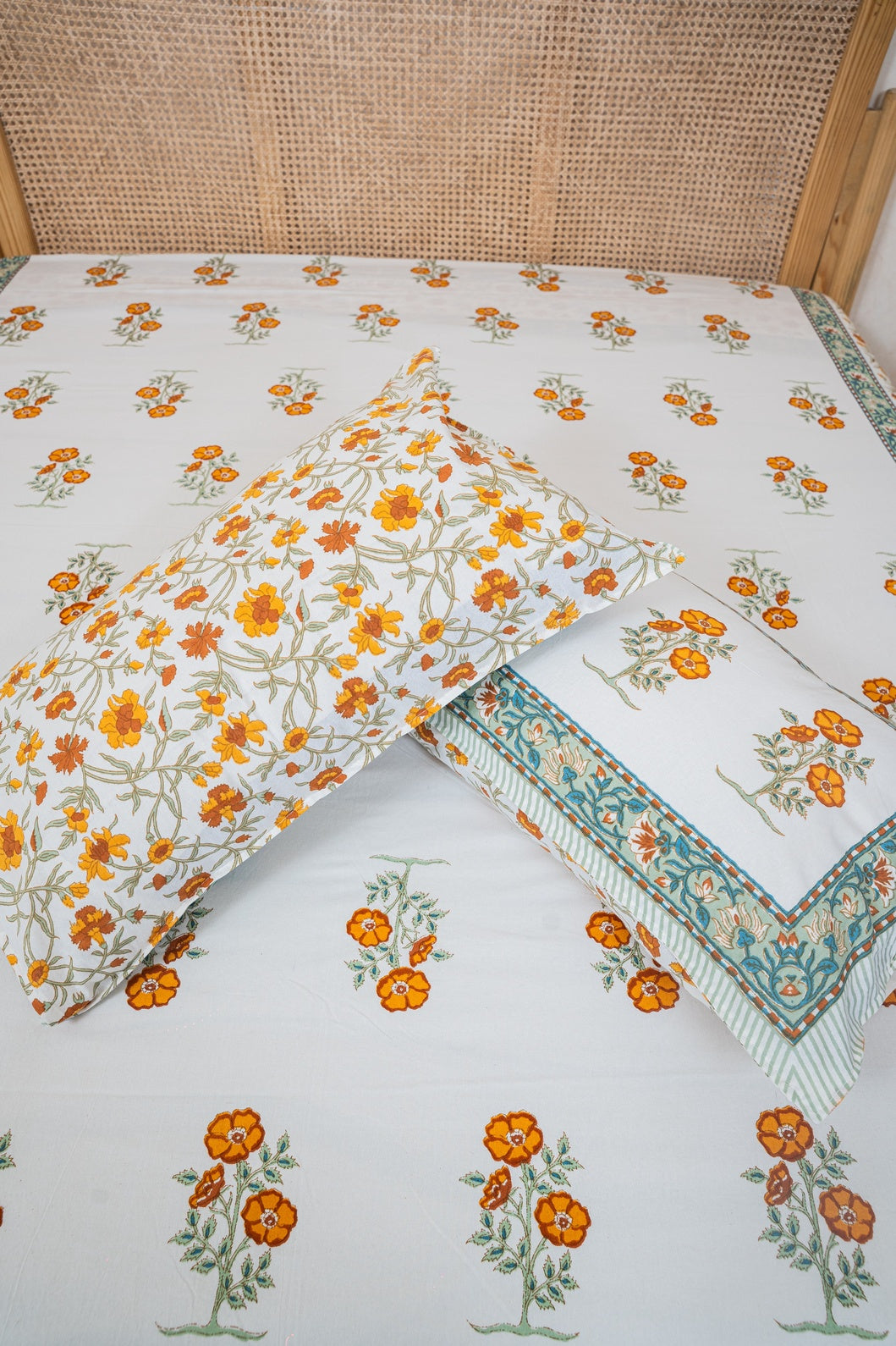 PURE COTTON BEDSHEET WITH TWO PILLOW CASES
