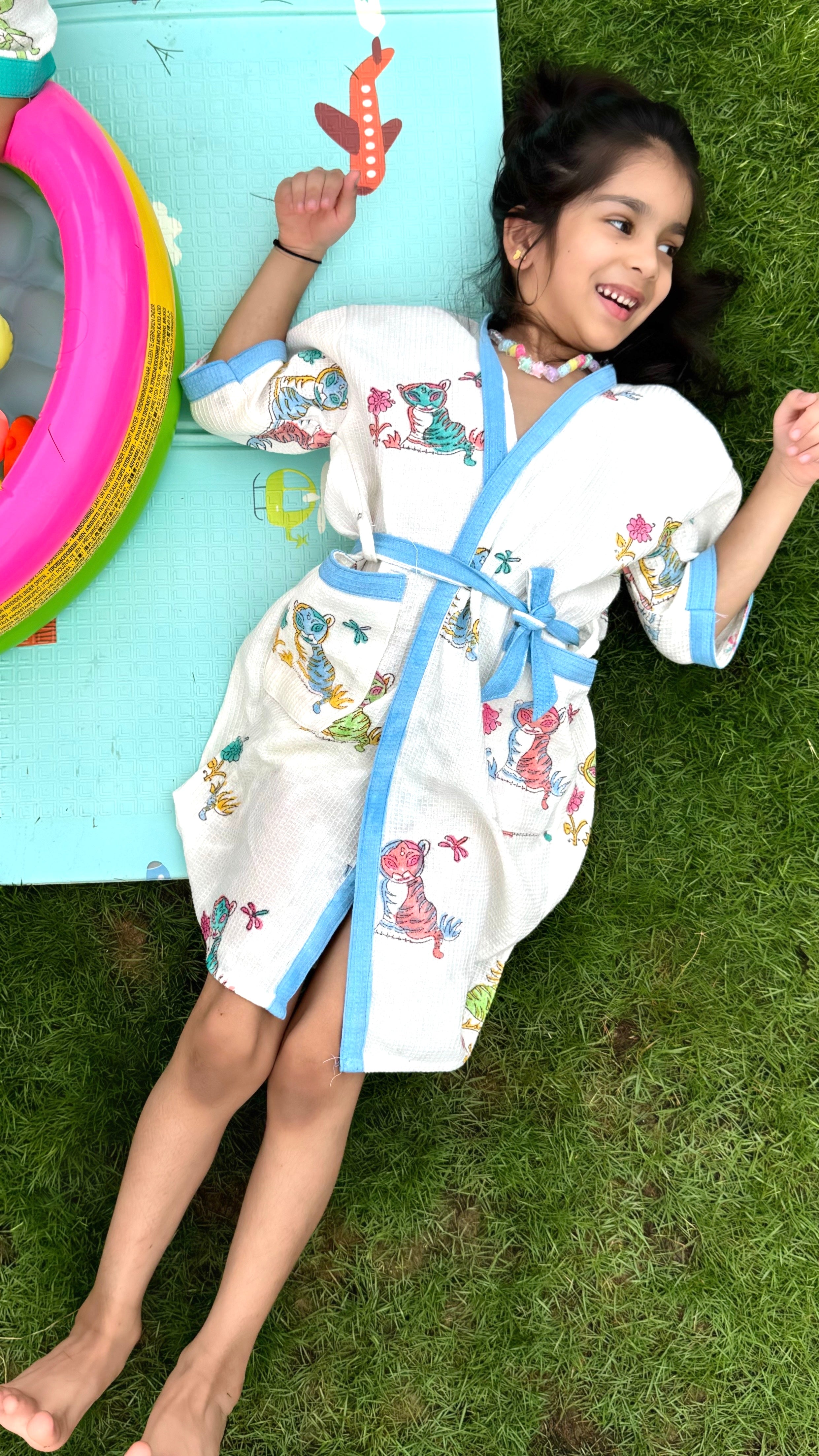 BLOCK PRINTED KIDS BATHROBES