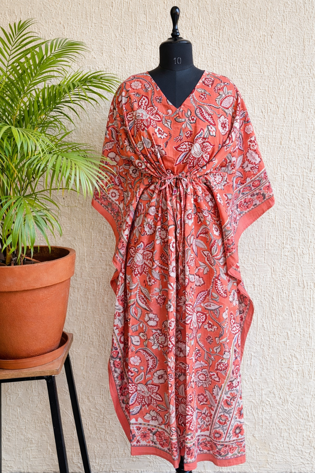 HANDBLOCK PRINTED LONG KAFTAN