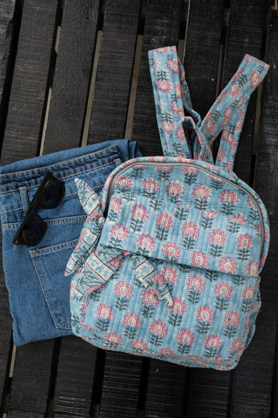 HAND BLOCK PRINTER BACKPACK