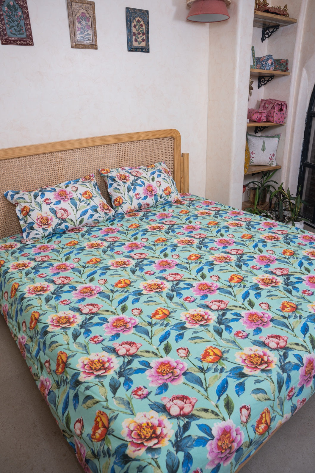 RANGMAHAL PURE COTTON BEDSHEET WITH TWO PILLOW CASES