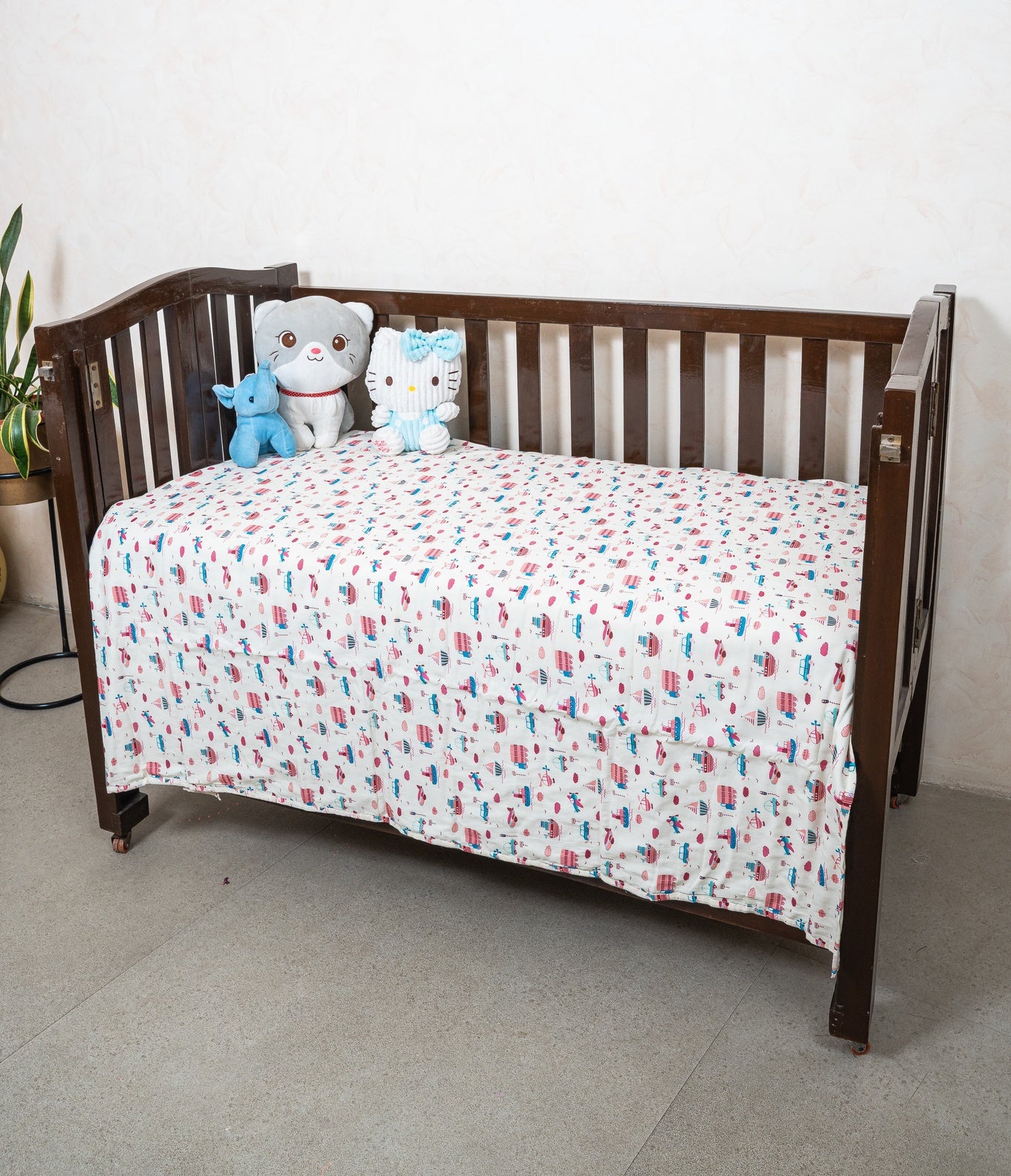 REVERSIBLE MULMUL DOHAR - 42 by 60 INCHES