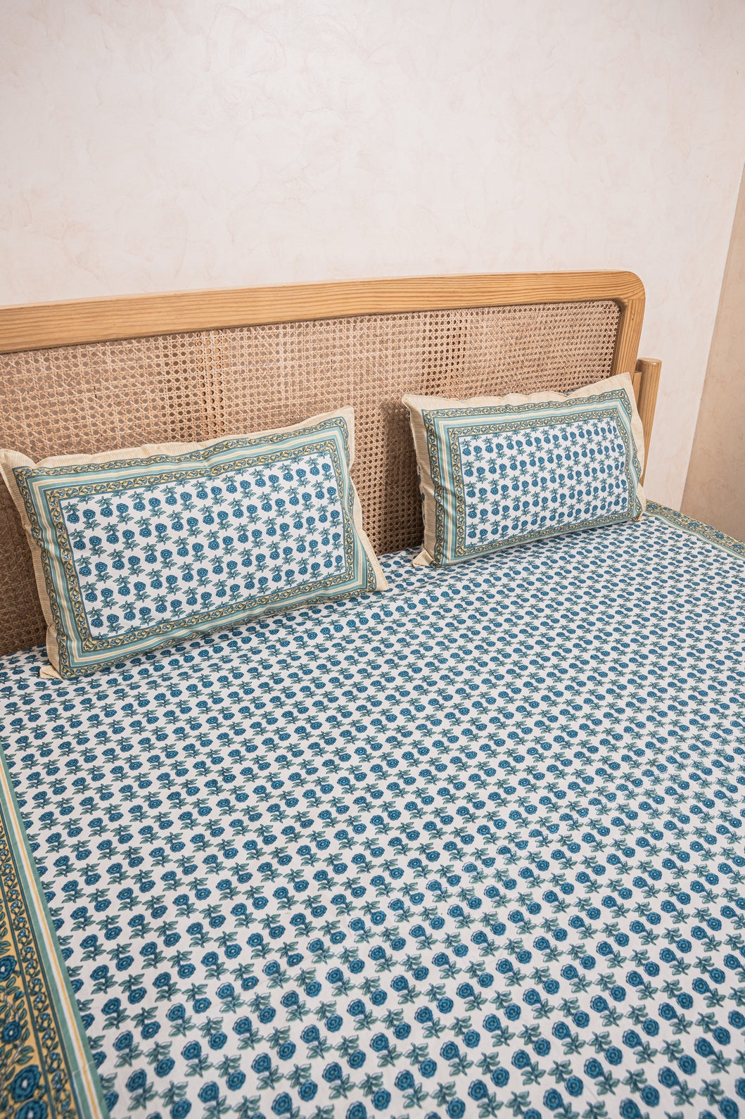 PURE COTTON BEDSHEET WITH TWO PILLOW CASES