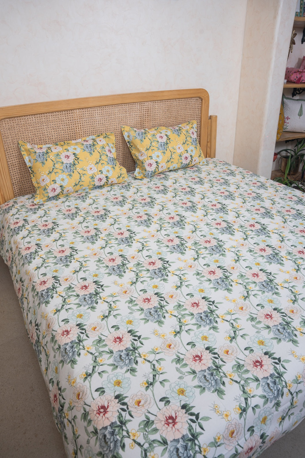 RANGMAHAL PURE COTTON BEDSHEET WITH TWO PILLOW CASES