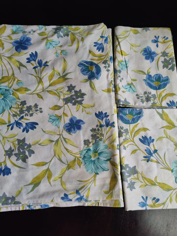 SHALIMAR FLORAL BEDSHEET WITH TWO PILLOW CASES