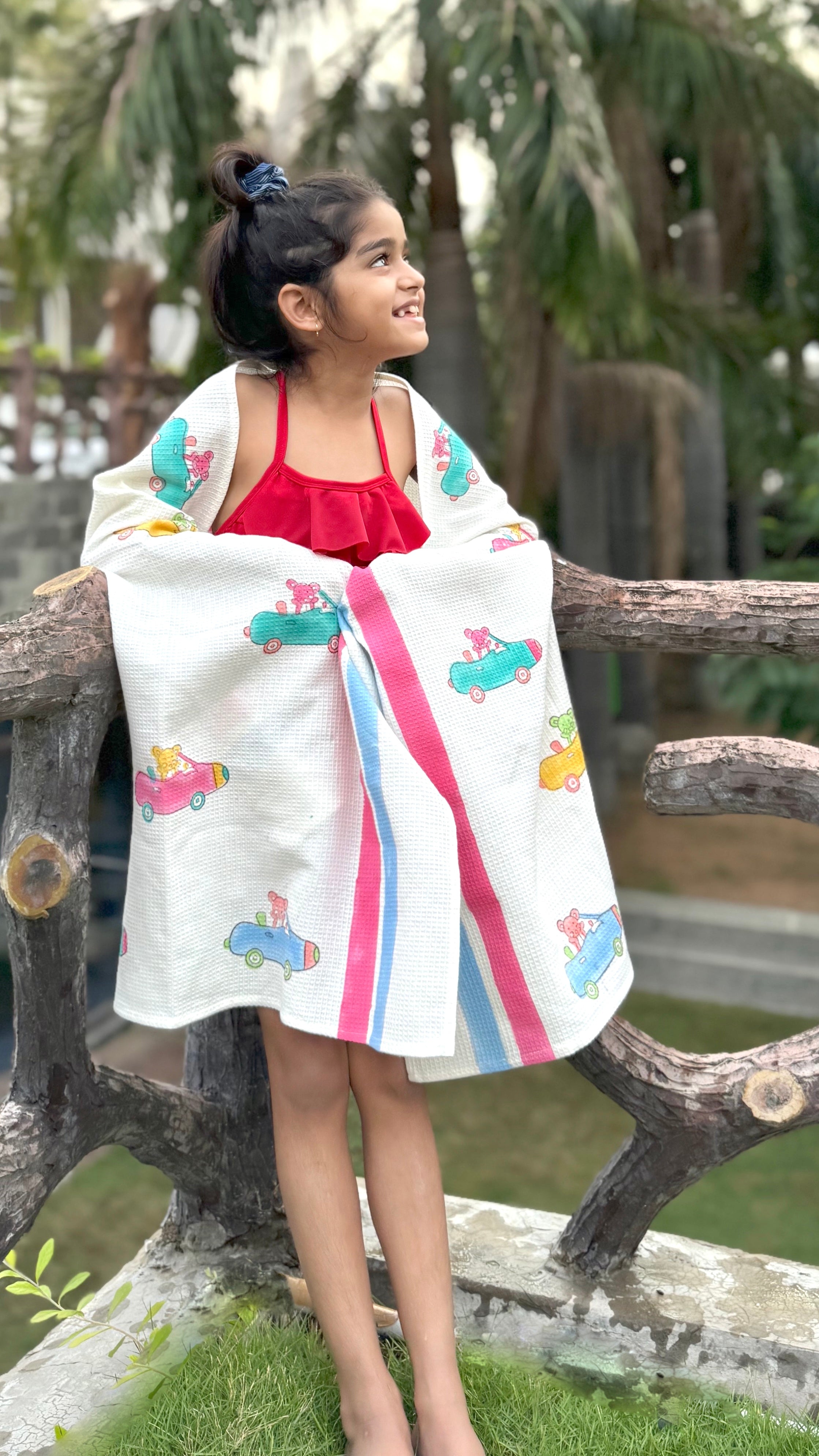 HAND BLOCK PRINTED KIDS BATH TOWEL