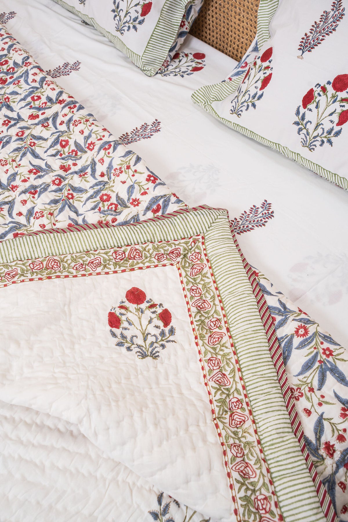 PETALS & POETRY HAND BLOCK PRINTED BEDDING