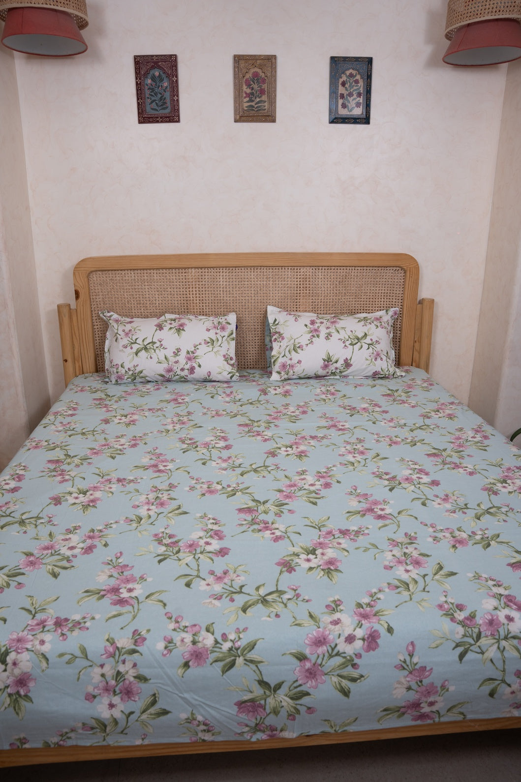 RANGMAHAL PURE COTTON BEDSHEET WITH TWO PILLOW CASES