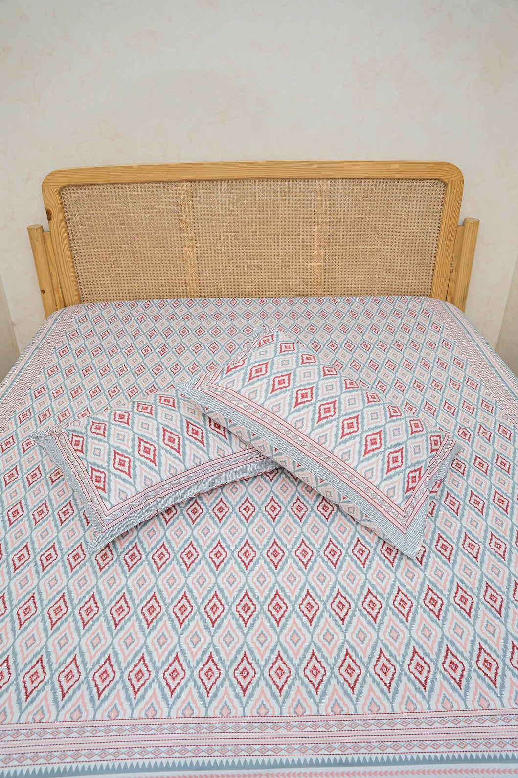 PURE COTTON BEDSHEET WITH TWO PILLOW CASES