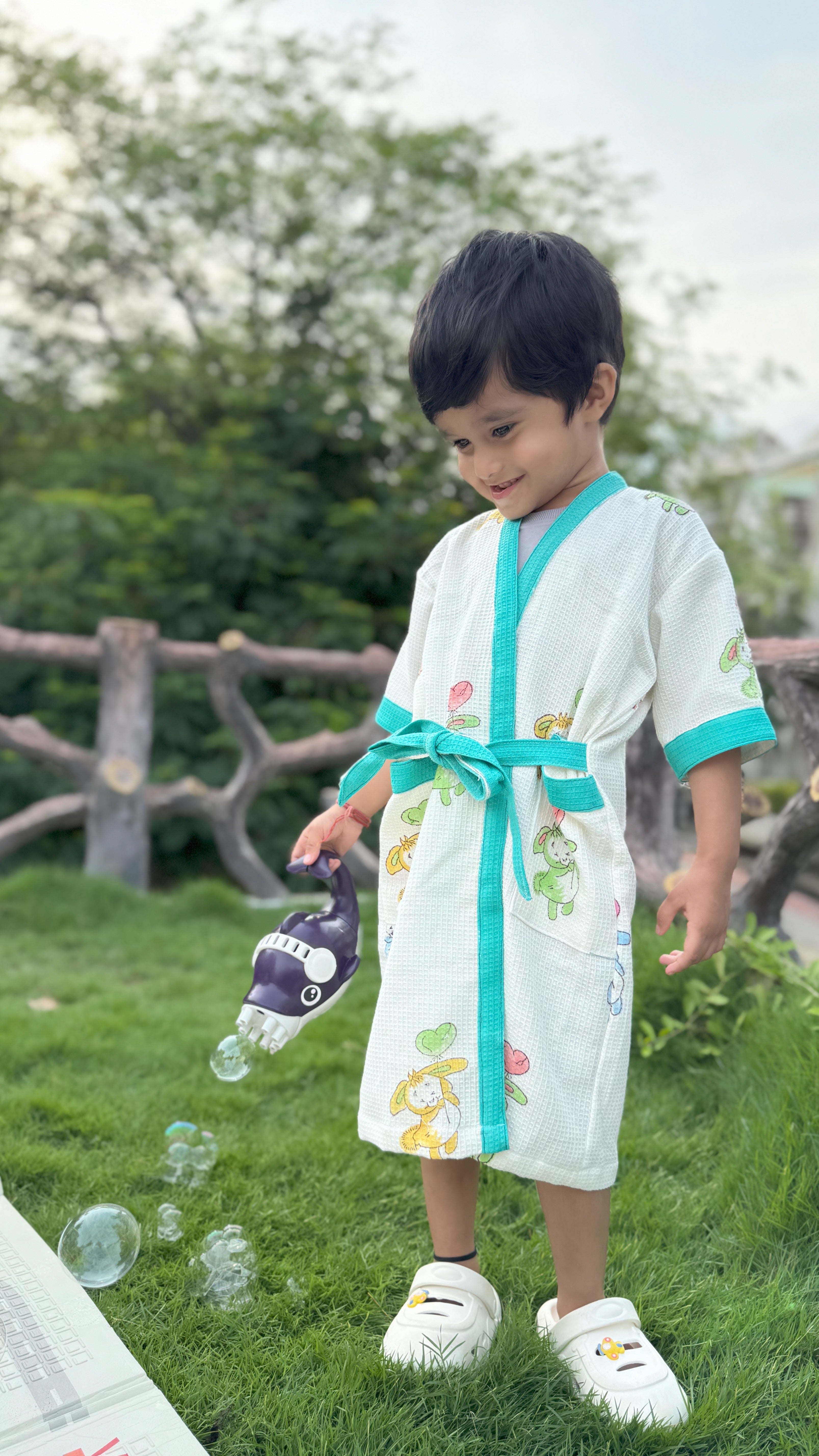 BLOCK PRINTED KIDS BATHROBES