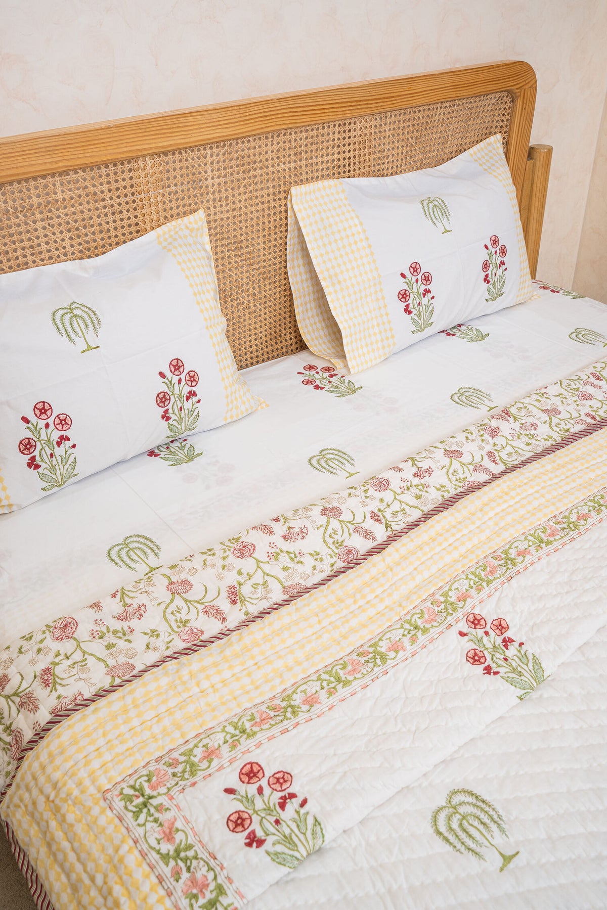RUSTIC BLOOM HAND BLOCK PRINTED BEDDING
