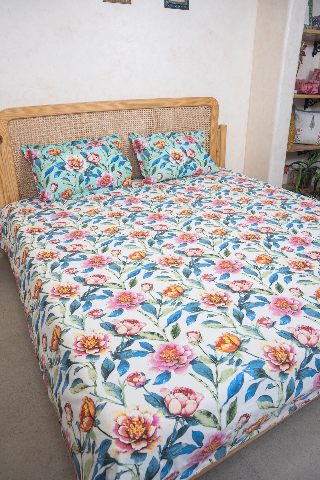 RANGMAHAL PURE COTTON BEDSHEET WITH TWO PILLOW CASES