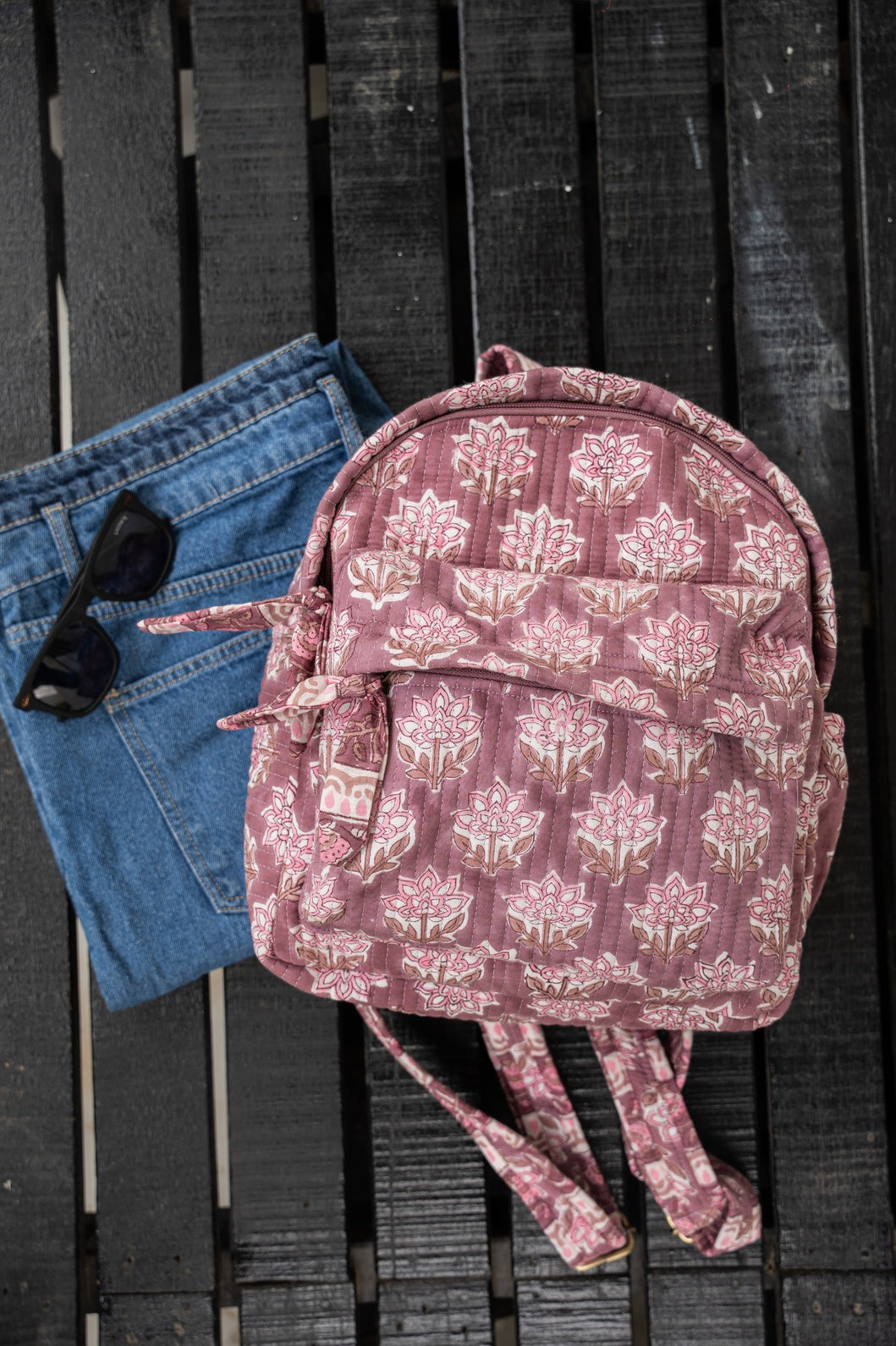 HAND BLOCK PRINTER BACKPACK