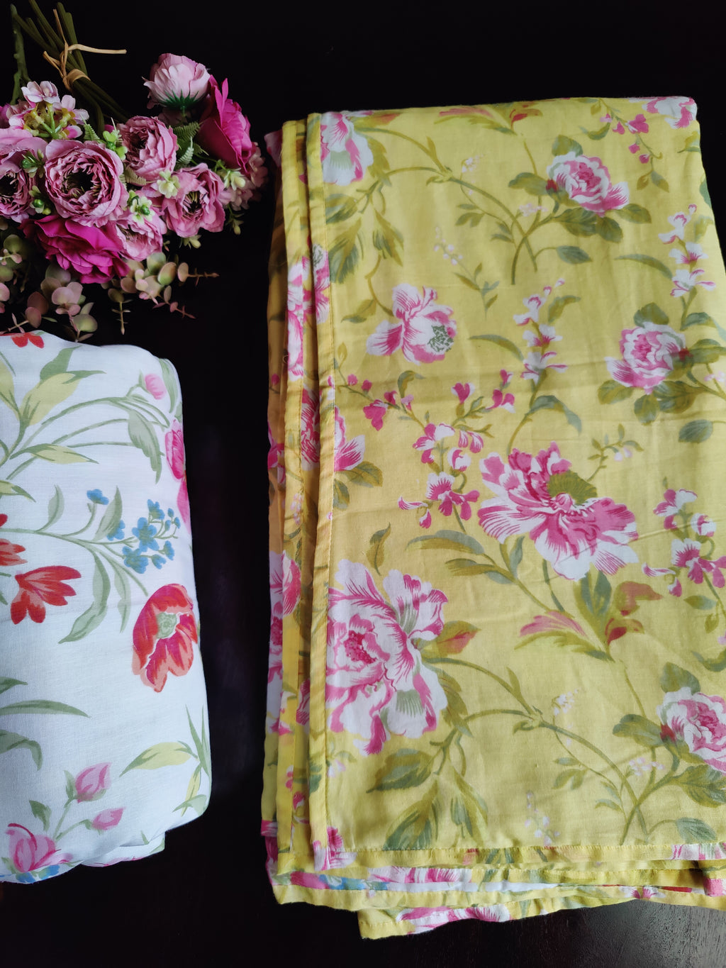 FLORAL SHALIMAR REVERSIBLE MULMUL DOHAR