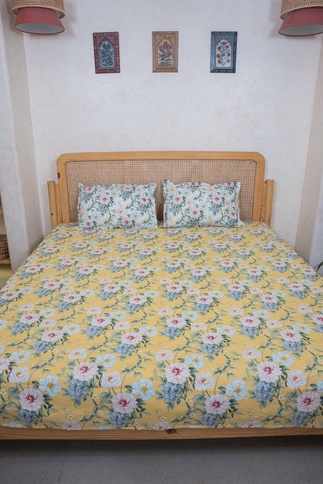 RANGMAHAL PURE COTTON BEDSHEET WITH TWO PILLOW CASES