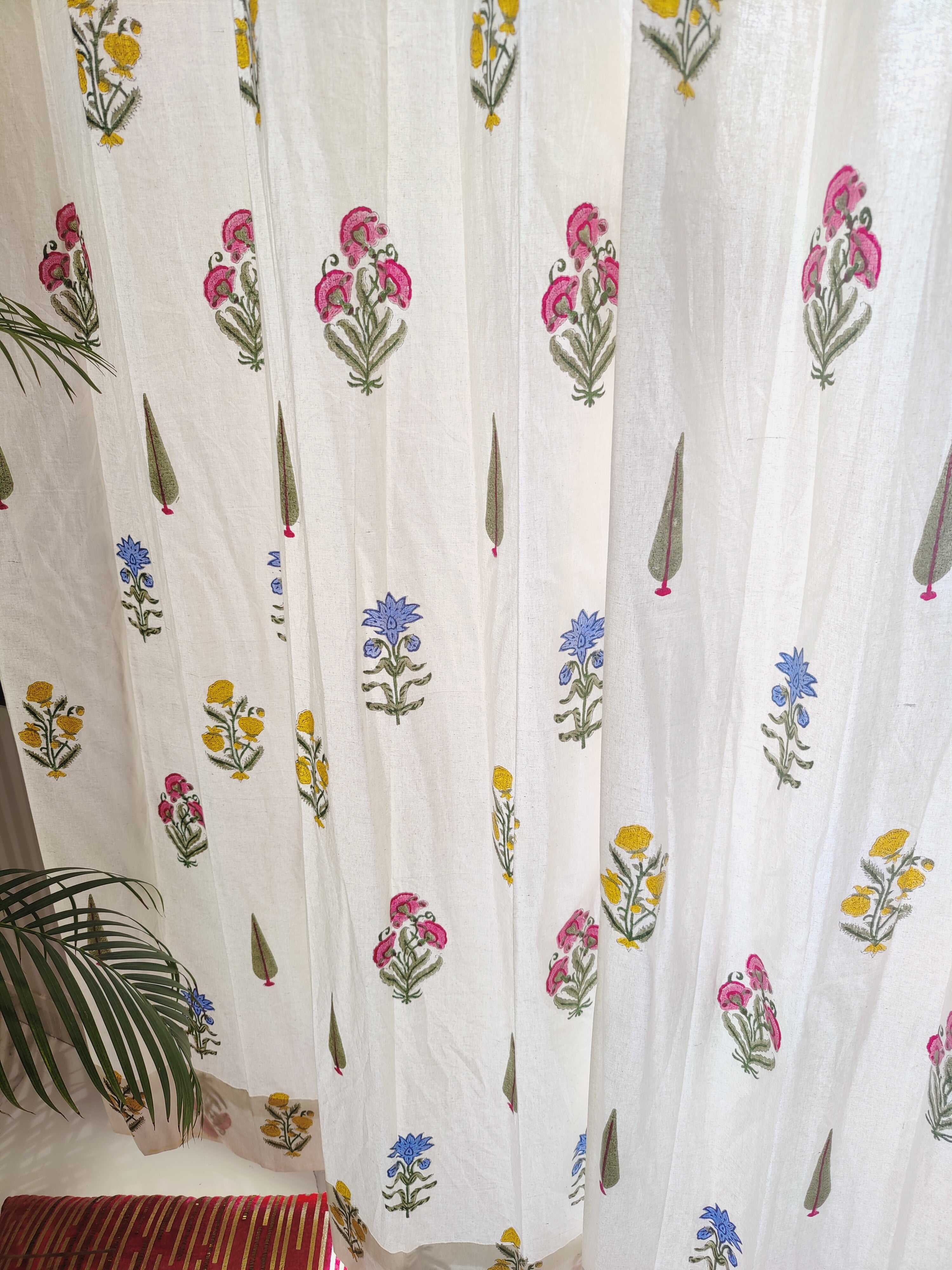 MULTI BOOTA HANDBLOCK PRINTED CURTAIN
