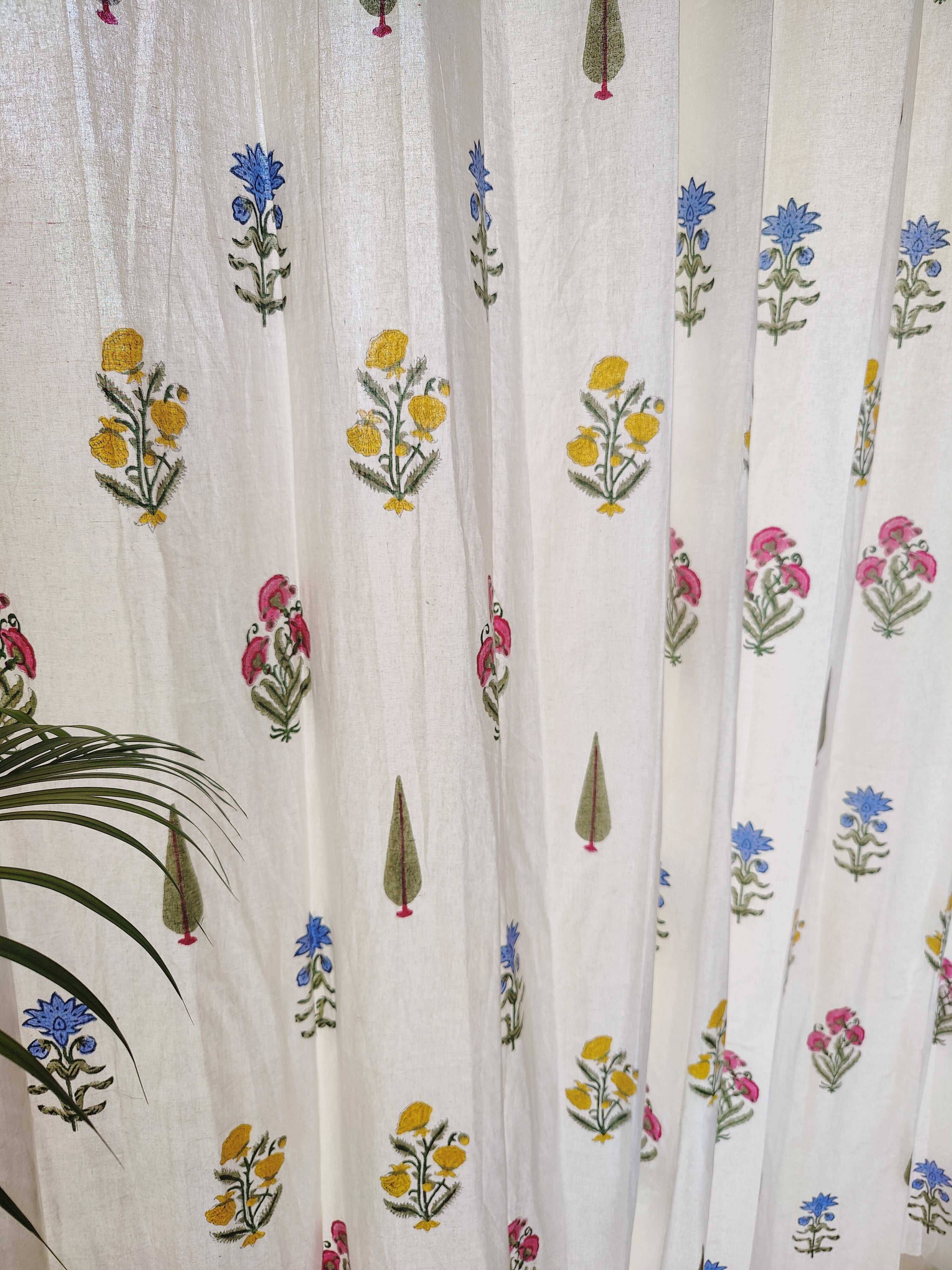MULTI BOOTA HANDBLOCK PRINTED CURTAIN
